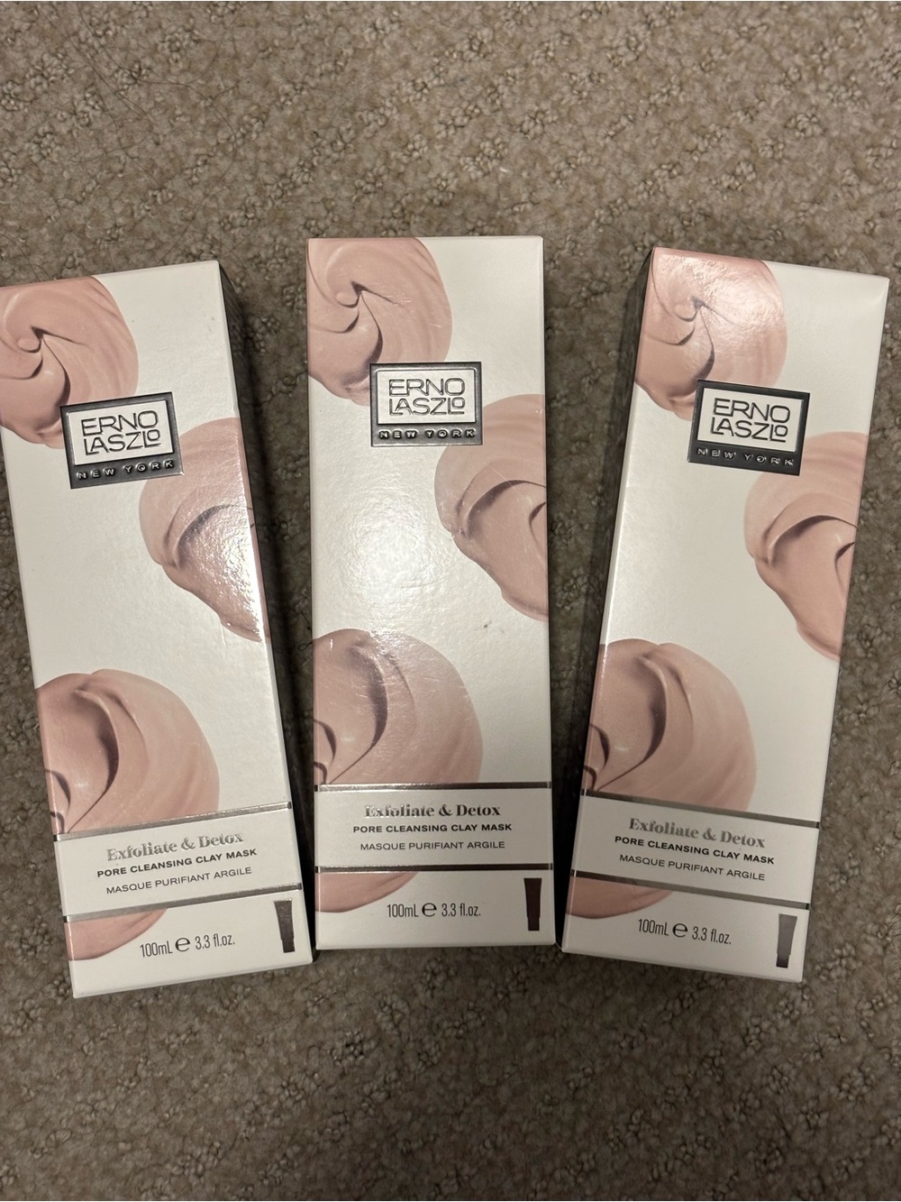 3x Erno Laszlo Exfoliate & Detox Clay Mask